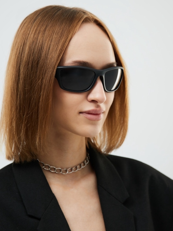 Очки солнцезащитные спортивные, uv 400, ширина 14.1 см, дужка 14.3 см, высота 5.3 см, желтые   10807