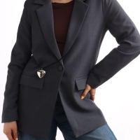 Портупея с кулоном &laquo;Сердечко&raquo; гладкое, трансформер, цвет серебро, 150 см