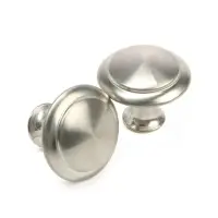 Ручка кнопка ТУНДРА, d=28 мм, цвет матовый никель