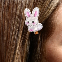 Заколка для волос светящаяся &laquo;Зайка&raquo;, 2.5 х 3 см