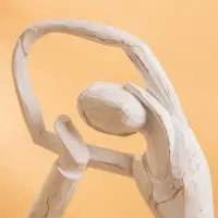 Сувенир "Йога" дерево 25х10х35 см, цв. белый