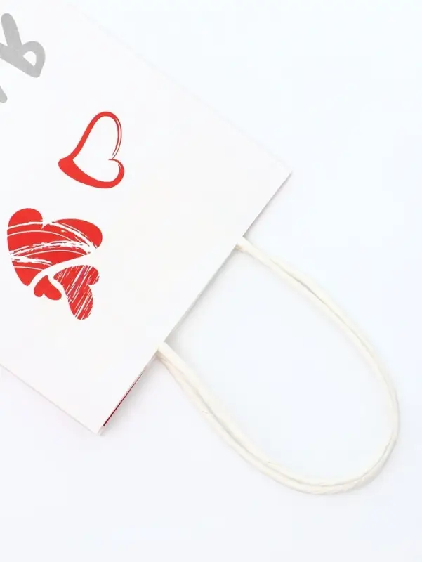 Пакет подарочный крафт &laquo;Люблю!&raquo; 21 &times; 15 &times; 8 см