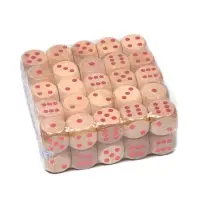 Кости игральные кубики, 3&times;3 см, фасовка 50 шт., деревянные