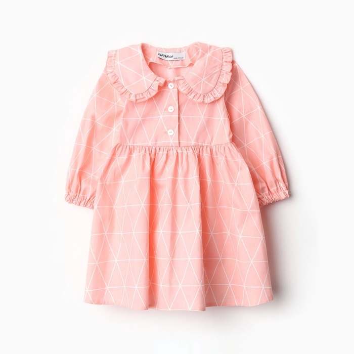 Платье детское с воротником KAFTAN Платье детское с воротником KAFTAN "Ромбик" р.34 (122-128 см)