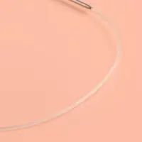 Спицы круговые, для вязания, с пластиковой леской, d=2 мм, 14/80 см, с иглой