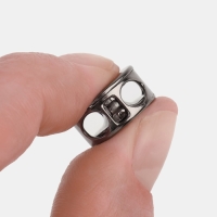 Фиксатор для шнура, двойной, d = 5 мм, 15 × 10 мм, 5 шт, цвет чёрный никель Фиксатор для шнура, двойной, d = 5 мм, 15 × 10 мм, 5 шт, цвет чёрный никель