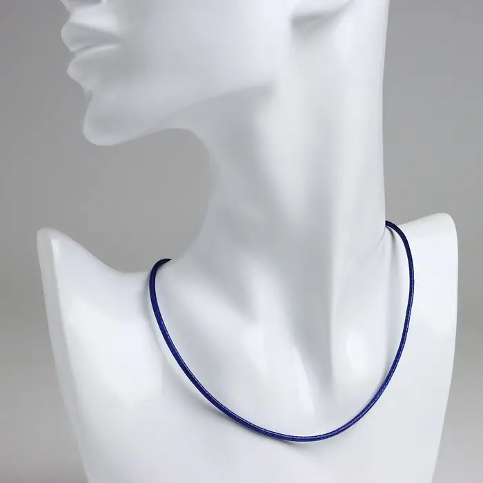 Шнурок текстильный, фасовка 100 шт. 45 см с удлинителем 5 см, МИКС