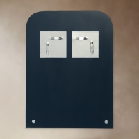 Зеркало, настенное, с полкой, 30&times;40 см