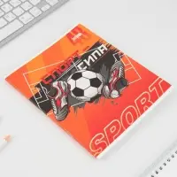 Тетрадь в клетку, 48 л., А5, на скрепке, блок №1 &laquo;Спорт&raquo; МИКС