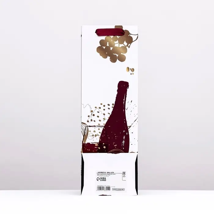 Пакет под бутылку &laquo;Идеальная пара&raquo;, чёрно - белый 12&times;36&times;9 см