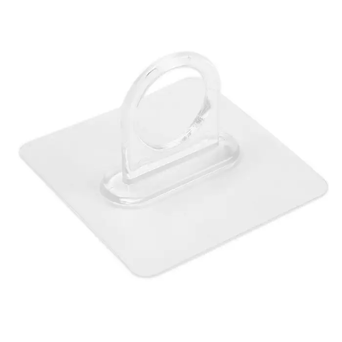 Держатель с клейкой поверхностью ТУНДРА, d=25 мм, 68&times;68 мм, прозрачный