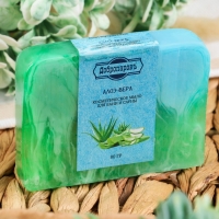 Мыло СПА - уход для бани и сауны "Алоэ &mdash; вера" Добропаровъ РУЧНАЯ РАБОТА 80 гр
