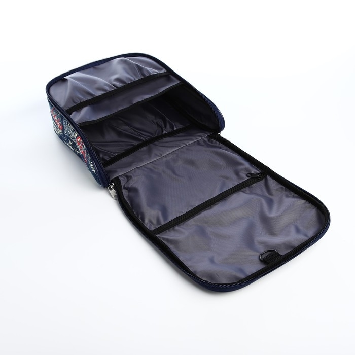 Косметичка на молнии, цвет тёмно-синий