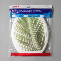 Сиденье для унитаза с крышкой Росспласт &laquo;Декор. Пальма&raquo;,44,5 х 37,5 см, белое