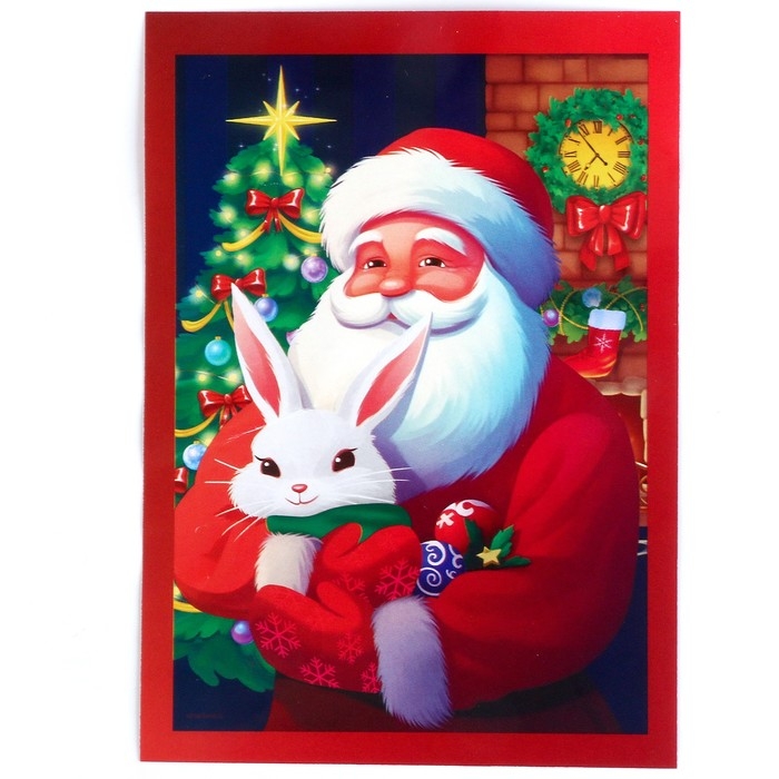 Пазл деревянный фигурный на новый год &laquo;Любимый новогодний волшебник&raquo;, 54 элементов