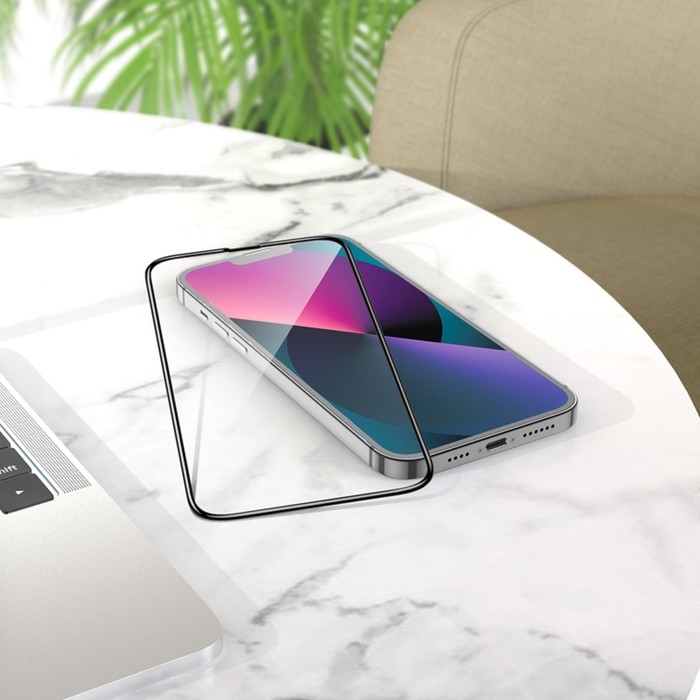 Защитное стекло Hoco G1, для iPhone 13 mini, ПЭТ слой, анти отпечатки, черная рамка Защитное стекло Hoco G1, для iPhone 13 mini, ПЭТ слой, анти отпечатки, черная рамка