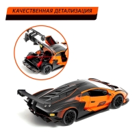 Машина металлическая &laquo;Купе&raquo;, 1:24, открываются двери, капот, багажник, инерция, цвет оранжевый