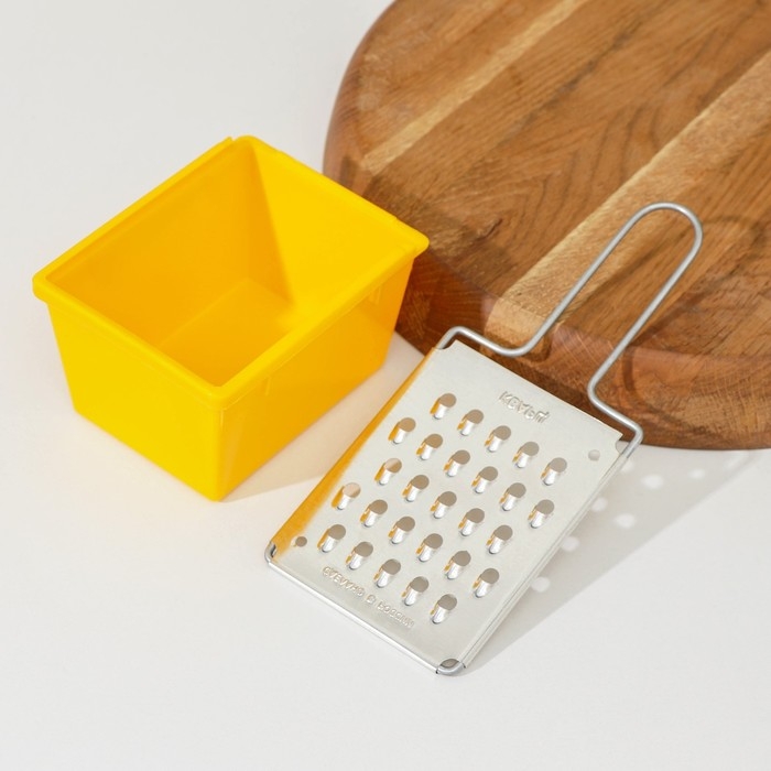 Тёрка плоская с контейнером &laquo;Овощная&raquo;, цвет МИКС