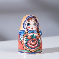 Сувенир напёрсток "Матрёшка. Цветок", керамика Сувенир напёрсток "Матрёшка. Цветок", керамика