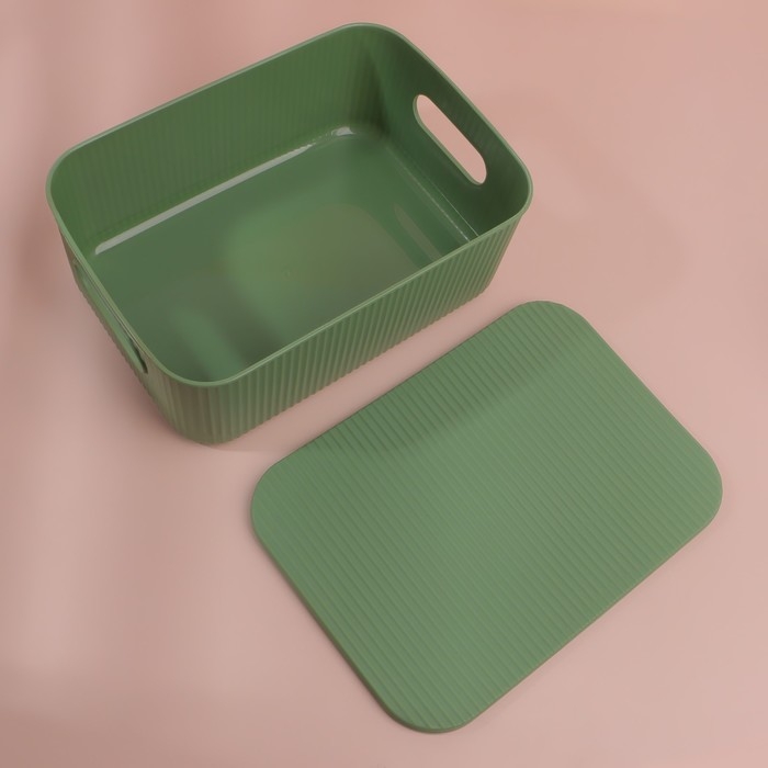 Органайзер для хранения косметических принадлежностей, с крышкой, 24 × 16,5 × 9,2 см, цвет МИКС Органайзер для хранения косметических принадлежностей, с крышкой, 24 × 16,5 × 9,2 см, цвет МИКС