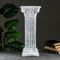 Колонна декоративная &laquo;Античная&raquo;, гипс, серый камень, 65&times;27 см