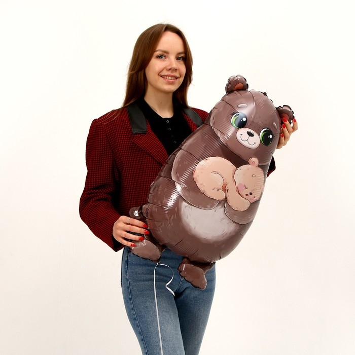День матери. Воздушный шар фольгированный 30 День матери. Воздушный шар фольгированный 30" «Милый мишка», набор 3 шт.