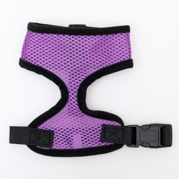 Шлейка мягкая из неопрена, размер XL, ОШ 42 см, ОГ 38-50 см, фиолетовая