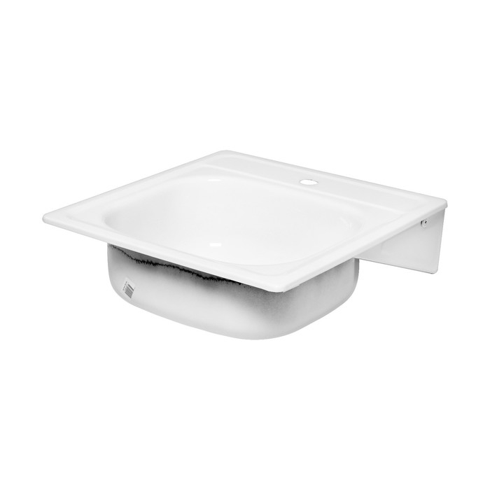 Мойка кухонная стальная Мойка кухонная стальная "Сантэкс", 500 х 500 х 160 мм, эмалированная, с кронштейнами