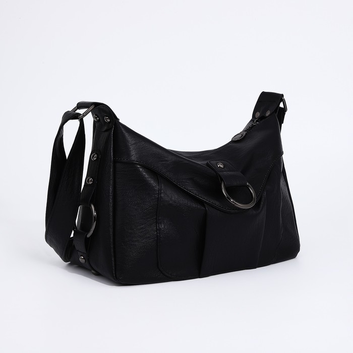 Сумка-мешок на молнии цвет чёрный Сумка-мешок на молнии цвет чёрный