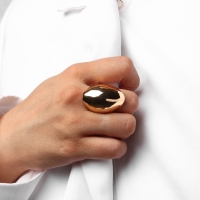 Кольцо металл «Тренд» купол, цвет золото, размер 18 Кольцо металл «Тренд» купол, цвет золото, размер 18