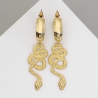 Новый год! Символ года 2025! Серьги металл &laquo;Змея&raquo; неповторимая, цвет золото