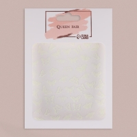 Наклейки для ногтей &laquo;Бабочки&raquo;, флуоресцентные, цвет белый