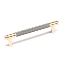 Ручка-рейлинг CAPPIO CRYSTAL, м/о 128 мм, цвет золото/серый