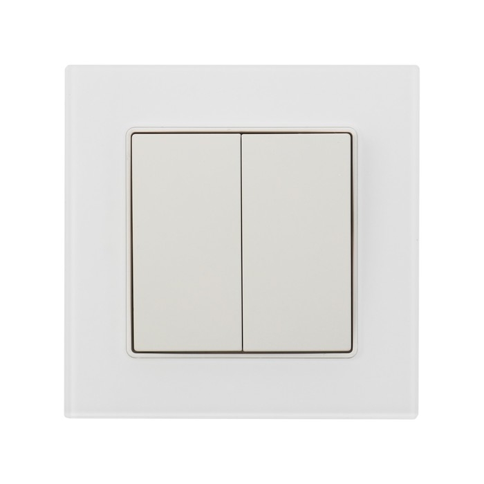 Выключатель проходной TOT Matte Glass, 10 А, 2 кл., скрытый, стекло, белый Выключатель проходной TOT Matte Glass, 10 А, 2 кл., скрытый, стекло, белый