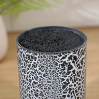 Подставка для ножей с наполнителем Доляна &laquo;Кракле&raquo;, 14&times;9 см, цвет чёрный