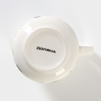 Молочник фарфоровый Доляна &laquo;Зелёный сад&raquo;, 300 мл, 11,5&times;8&times;8 см