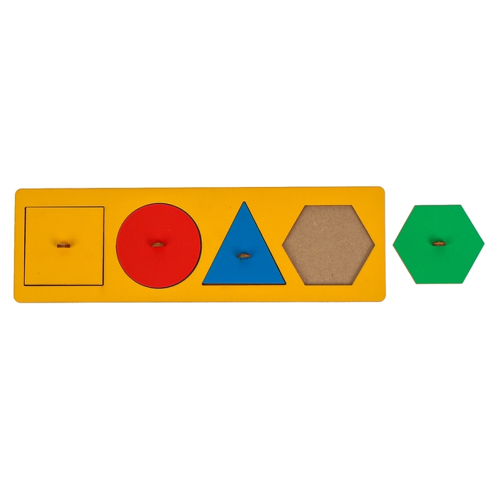 Рамка - вкладыш &laquo;Учим фигуры&raquo;, цвет МИКС