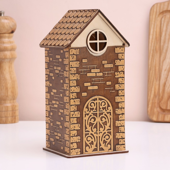 Чайный домик «Ажур», 10х9х20 см, береста Чайный домик «Ажур», 10х9х20 см, береста