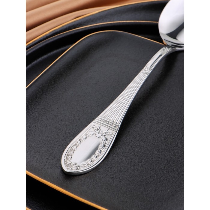 Ложка столовая &laquo;Беркли&raquo;, длина 21 см, толщина 3 мм, цвет серебряный