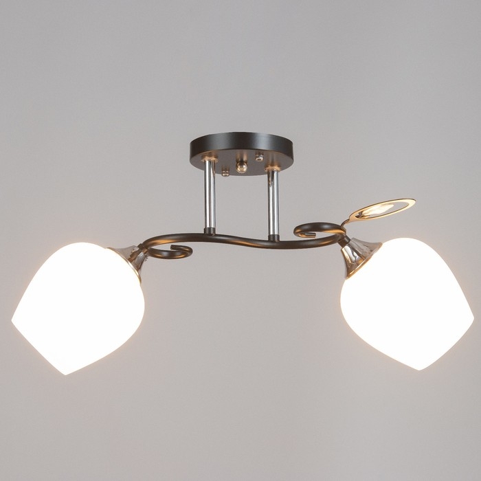 Люстра потолочная Мэгги 2хE27 40Вт Черный, хром Люстра потолочная Мэгги 2хE27 40Вт Черный, хром