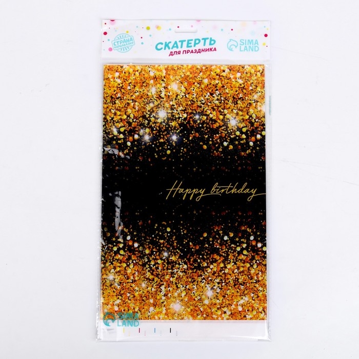 Скатерть одноразовая Happy birthday 137&times;180см