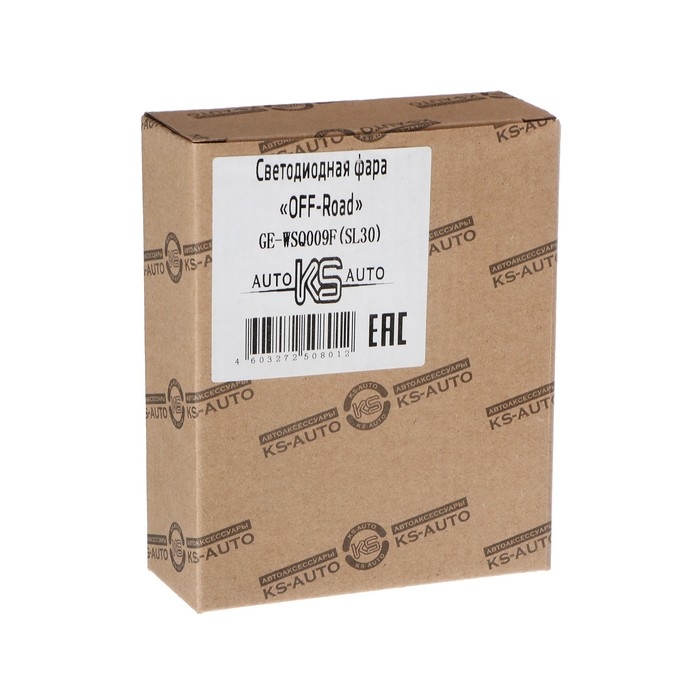 Фара противотуманная GE-WSQ009F (SL30) "OFF - Road", 9 диодов, 27 Вт, рассеиваемый свет, алюминиевый корпус, пылевлагозащищенный, 105х28х125 мм, 12/24 В