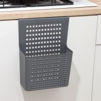 Корзина для хранения навесная на дверцу &laquo;Лофт&raquo;, 24,5&times;9,5&times;31,5 см, цвет серый