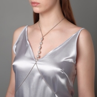 Портупея &laquo;Жемчуг&raquo; ряд, цвет белый в серебре