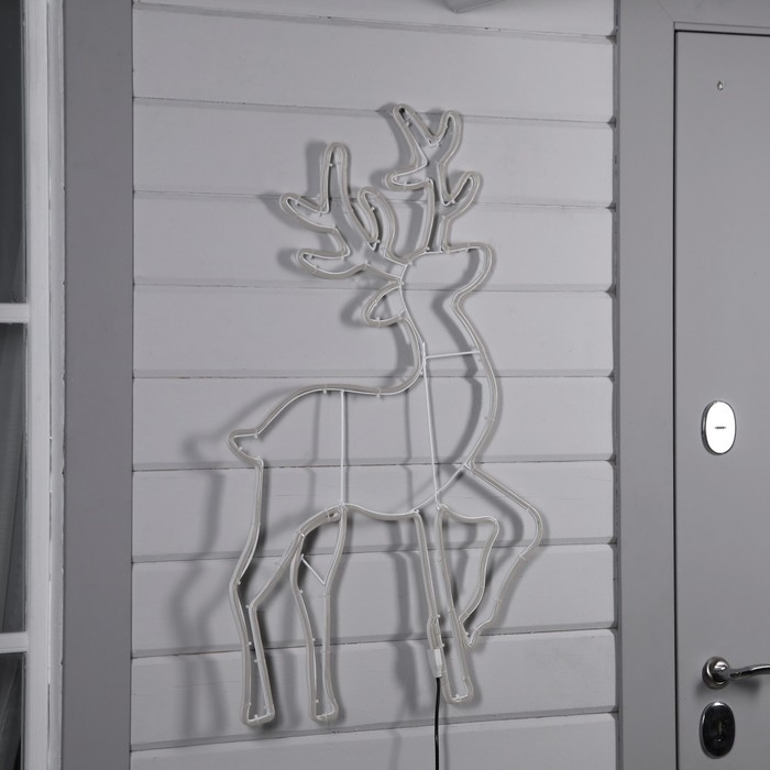 Неоновая фигура &laquo;Серебряное копытце&raquo;, 55 &times; 92 см, 672 LED, 220 В, свечение тёплое белое