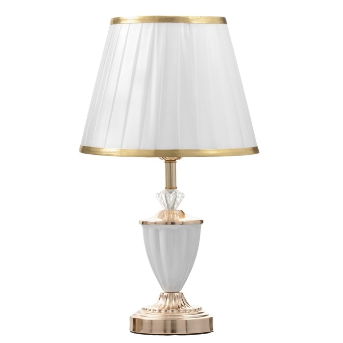 Настольная лампа Анисия E27 40Вт бело-золотой 25х25х43 см RISALUX