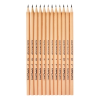 Набор карандашей чёрнографитных Красин "Конструктор" 2Н, 2xН, 4хНВ, 3xВ, 2В, шестигранные, европодвес, 12 штук