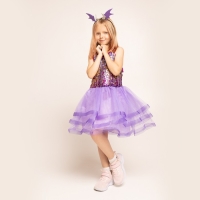 Карнавальный набор «Дракончик»: фиолетовое платье, ободок Карнавальный набор «Дракончик»: фиолетовое платье, ободок