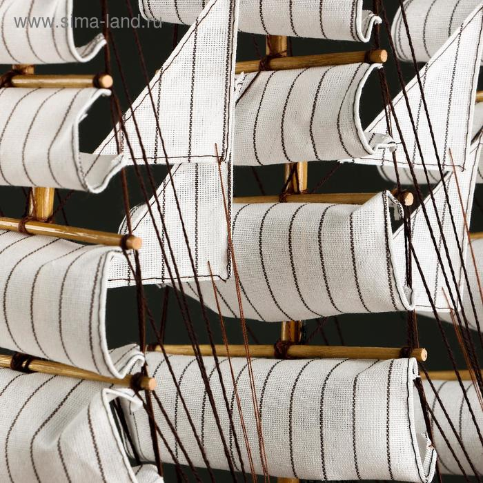 Корабль сувенирный средний &laquo;Фугас&raquo;, борта тёмные с белой полосой, 45х50х9 см, микс