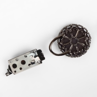 Декоративная застёжка, 8,2 &times; 3,5 см, цвет чёрный/серый